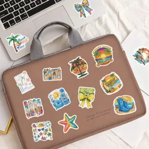 50 Stk. Sommer Wasserdichte Graffiti Aufkleber Suesse Aesthetische Strand Sticker fuer Laptop