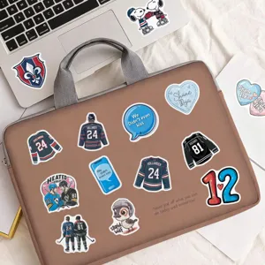 Waterproof vinyl hockey romance graffiti stickers for laptop water bottle phone case decor