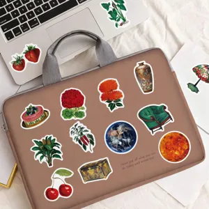 Vintage botanical art waterproof decorative stickers set for laptop phone case journal diary
