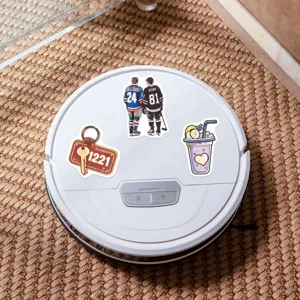 Waterproof ice hockey romance themed decorative sticker set for bottles and phones.
