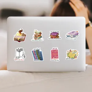 Adesivi per amanti dei libri impermeabili estetici sticker per laptop e borraccia