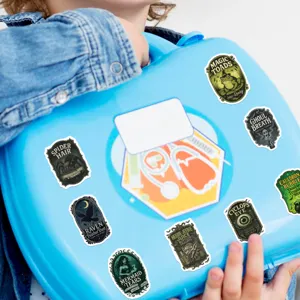 Adesivi per bottiglie di pozione di Halloween impermeabili in vinile per borraccia laptop