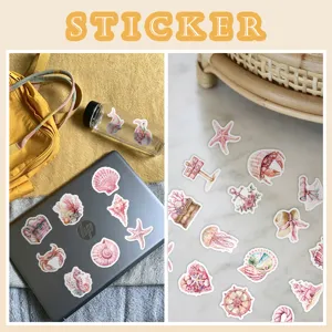 50 Pcs Pink Summer Waterproof Stickers for Water Bottles Laptops Cute Aesthetic Vinyl Decals