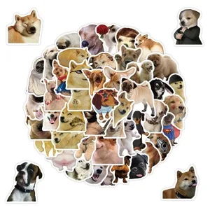 Cartoon Dog Expression Graffiti Stickers Waterproof Vinyl Decals For Water Bottle Laptop Scrapbook Cute Puppy Meme