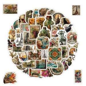 Vintage Aesthetic Graffiti Stickers Waterproof Vinyl Decals For Water Bottle Laptop Phone Scrapbook Decorative Art Craft