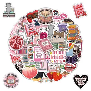 Book Lover Waterproof Graffiti Stickers Creative Reading Theme Decals For Water Bottle Phone Laptop DIY Decor