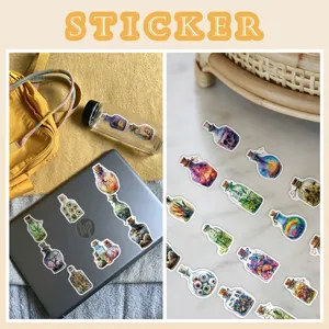 50pcs witch potion bottle waterproof stickers aesthetic vinyl decals for laptop water bottle art