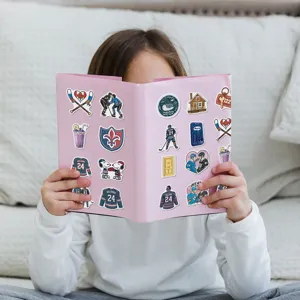 50pcs hockey theme waterproof vinyl stickers for water bottle phone laptop skate decoration