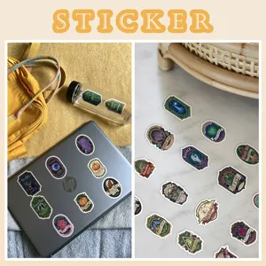 Waterproof witch potion stickers vinyl decal set for laptop water bottle decoration 50pcs