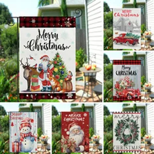 Christmas garden flag double sided vertical holiday outdoor yard decoration banner
