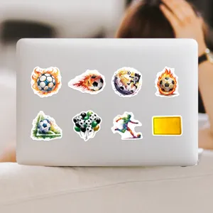 Soccer football stickers waterproof vinyl decals for laptop water bottle skateboard 50pcs