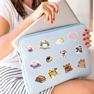 Cute ghost book stickers waterproof cartoon aesthetic laptop decals for water bottles 50pcs