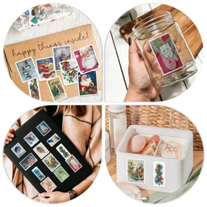 Vintage Christmas stickers waterproof aesthetic decals for water bottle laptop crafts