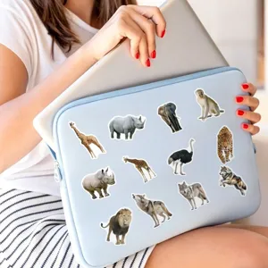 Decorative waterproof animal stickers set for laptop, phone, and luggage decoration use.