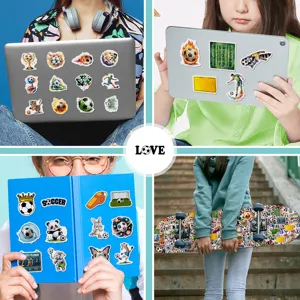 Waterproof soccer graffiti stickers pack for laptop, water bottle, and skateboard decor.