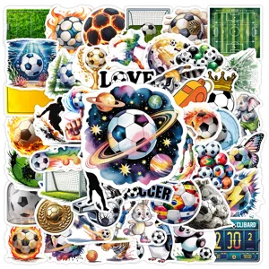 50pcs waterproof soccer graffiti stickers for water bottle laptop skateboard sports decor