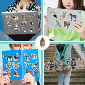 50pcs vintage animal stickers waterproof cute cartoon stickers for laptop phone skateboard