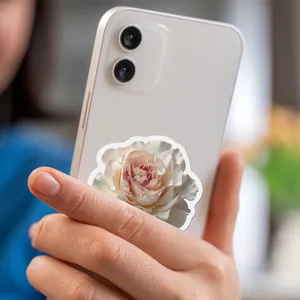 Waterproof decorative phone sticker featuring a delicate rose design, perfect for DIY styling.
