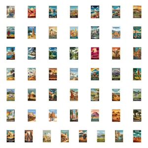 50pcs African travel graffiti stickers waterproof vinyl decal for suitcase phone laptop cup
