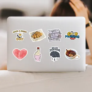 50 pz adesivi impermeabili con frasi motivazionali inglesi per laptop, borraccia e cellulare.