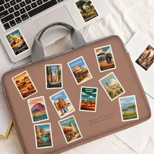 African travel graffiti stickers waterproof vinyl decal set for laptop water bottle luggage