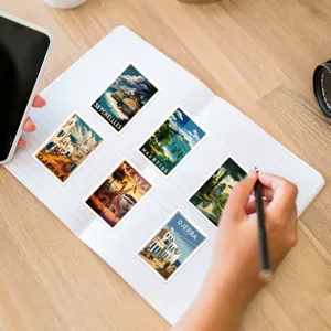 African travel stickers vintage landscape waterproof suitcase water bottle laptop decors
