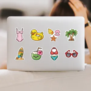Summer waterproof cartoon stickers for laptop water bottle cute vinyl decal set 50pcs