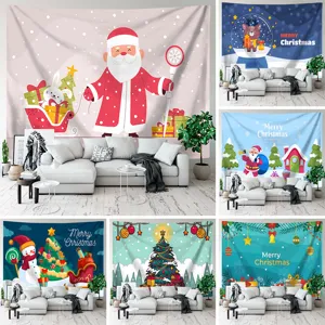 Weihnachts Wandteppich Hängend Festlich Deko Wandbehang für Weihnachten Dekoration