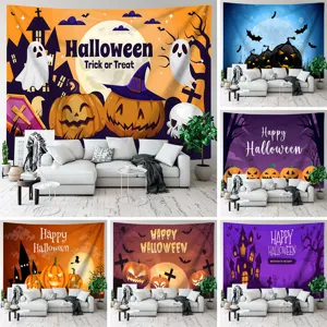 Halloween Motiv Wandbehang Deko fur Wohnzimmer Schlafzimmer Hintergrund Stoff Kunst.