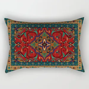 Vintage persischer Teppich Stil langer Zierkissenbezug geometrisches Blumensofa Kissen