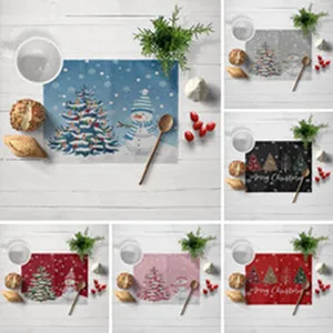 Christmas placemats set, festive table mat winter holiday dining table decoration items.