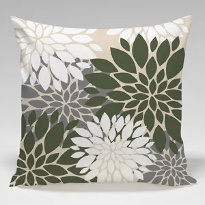 Dahlia floral throw pillow cover decorative cushion case for home sofa bedroom 45x45cm