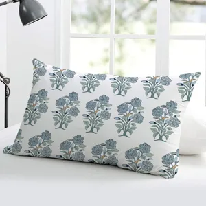 Federa per cuscino rettangolare decorativa con stampa floreale botanica per letto casa.