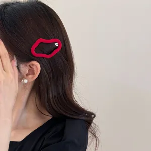 Rode Stoffen Haarspeld voor Vrouwen Meisjes Koreaanse Stijl Haar Accessoire Mode