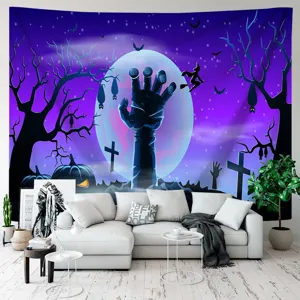 Halloween Wandteppich Gruselige Zombie Hand Mond Party Dekoration Hintergrundtuch