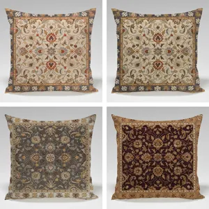 Polyester Persian Style Decorative Throw Pillow Cover Vintage Floral Cushion Cover For Sofa Home Decor