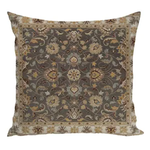 Traditional Persian style square throw pillow cover decorative floral decorative cushion case