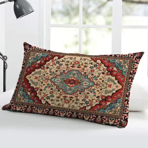 Fodera per cuscino rettangolare stile persiano vintage etnico divano letto