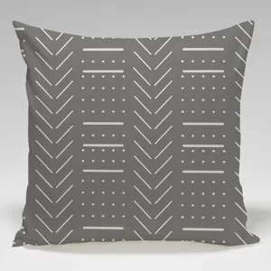 Modern minimalist geometric throw pillow cover grey square cushion decorative sofa bed