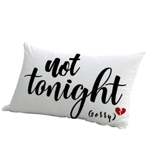 Housse de coussin rectangulaire pour couple imprimé citation cadeau romantique blanc
