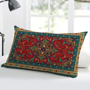 Vintage persischer geometrischer langer Kissenbezug fuer Sofa Schlafzimmer Bettkopfteil.
