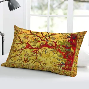 Oreiller long en peluche douce style persan vintage pour canapé salon et déco de lit.