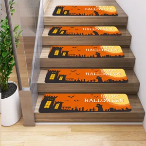 Halloween stair mat set home non-slip carpet stair tread floor protector festive decor step pad