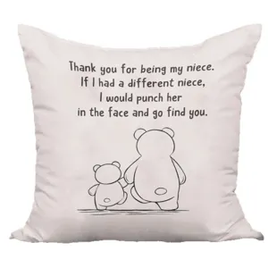 Schattige grappige nicht quote kussensloop decoratieve vierkante kussenhoes voor bank bed.