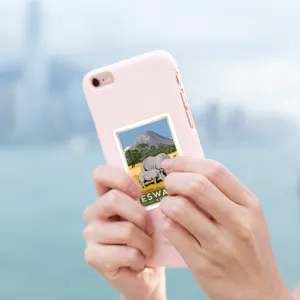 Waterproof African travel rhino landscape sticker decal for phone case and laptop.