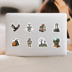 Adesivi Halloween per laptop bottiglia d'acqua impermeabile gotico spaventoso 50pz