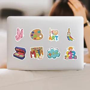 Back to School stationery graffiti stickers waterproof laptop and water bottle decor decals