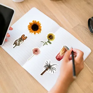 Waterproof decorative DIY graffiti stickers set featuring cute floral and animal designs.