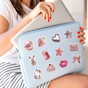 Adesivi per laptop estetici rosa adesivi carini impermeabili per decorazione telefono