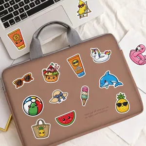 Summer cartoon waterproof stickers set for laptop water bottle skateboard cute DIY decor.